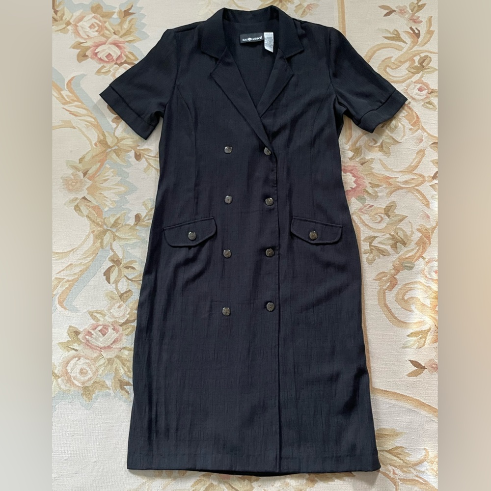 Black button front Sag Harbor dress size 16
